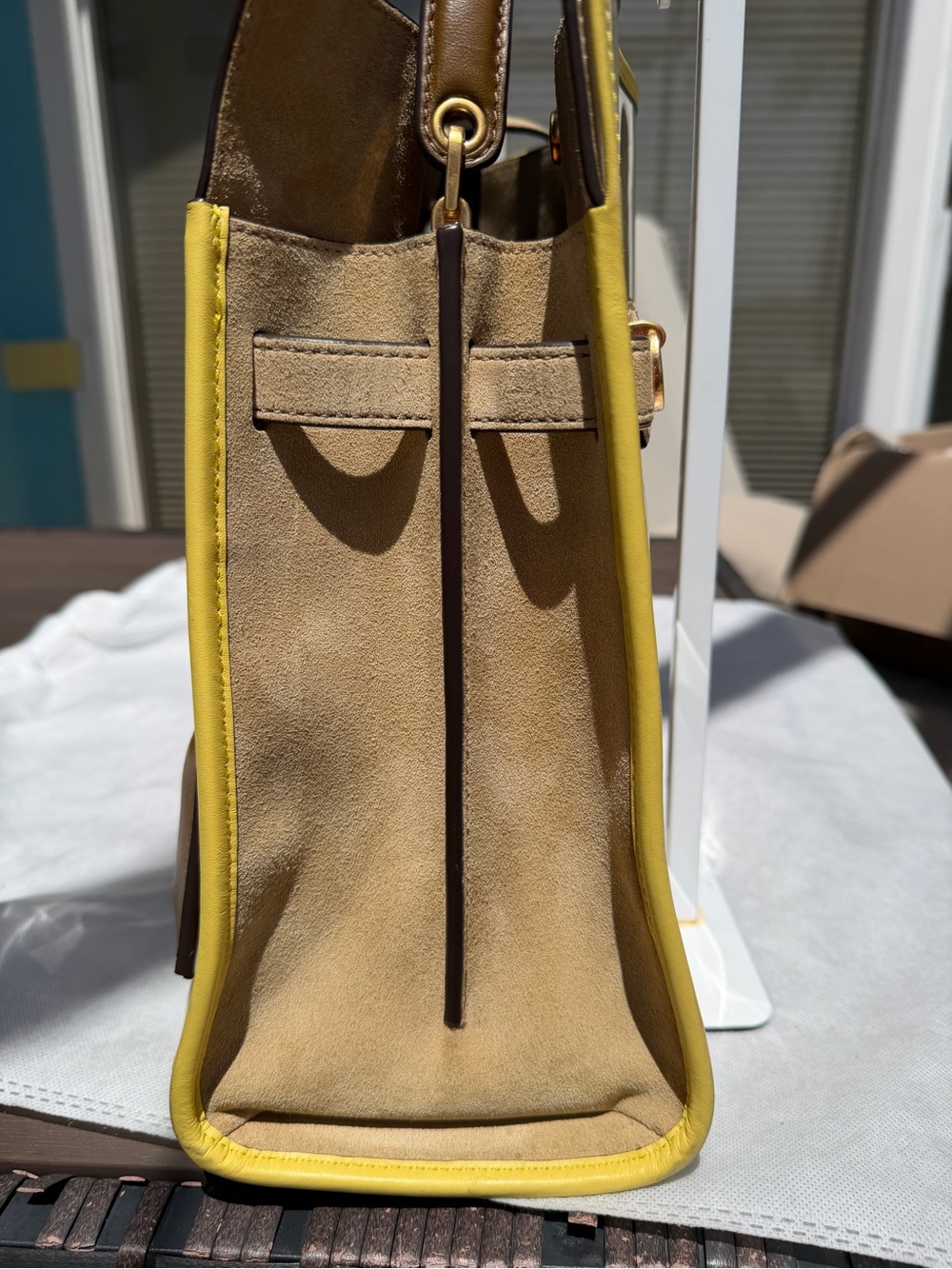 Tory Burch Lee Radziwill Raincoat Double Satchel with a Shoulder Strap - Picture 8 of 15